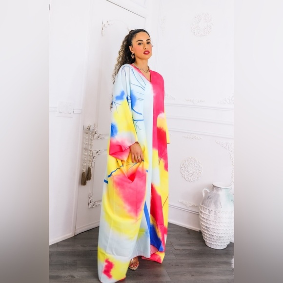 Colorful Tie-Dye Maxi Dress - Picture 2 of 6